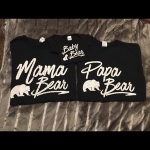 Mama Papa Baby Bear matching shirts